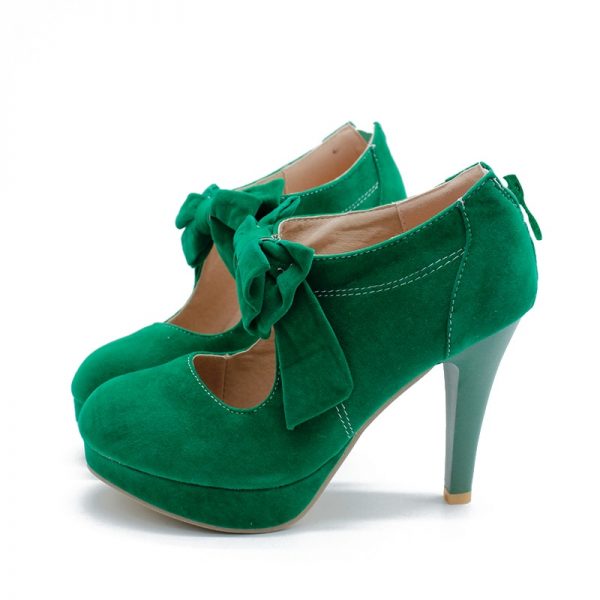 green petite ankle boots